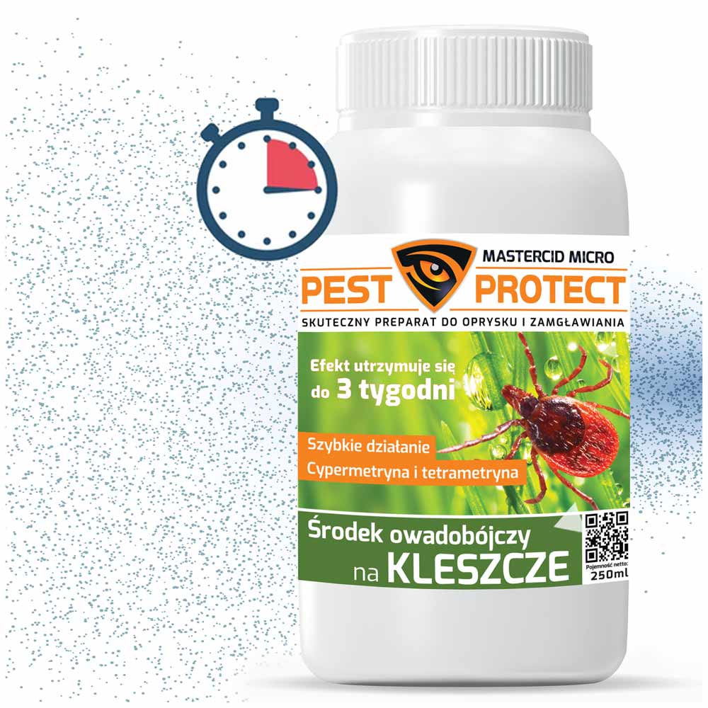 Oprysk na kleszcze do ogrodu PEST PROTECT 250ml szybki czas działania