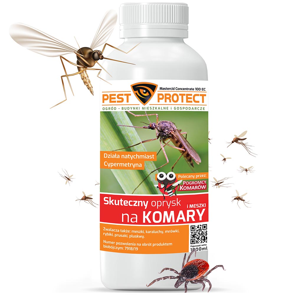 Oprysk Środek na Komary Kleszcze Meszki PEST PROTECT 1L