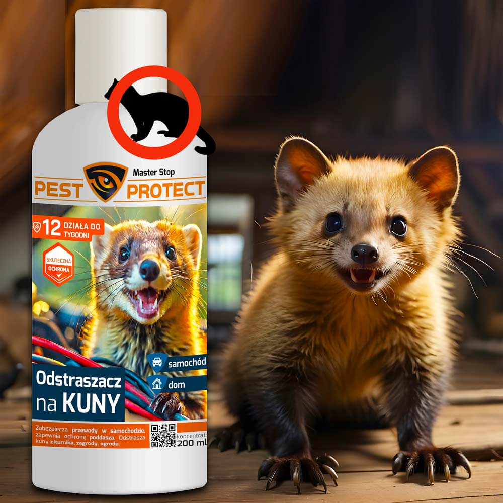 odstraszacz kun, na kuny do samochodu, auta, na poddasze PEST PROTECT 200ml